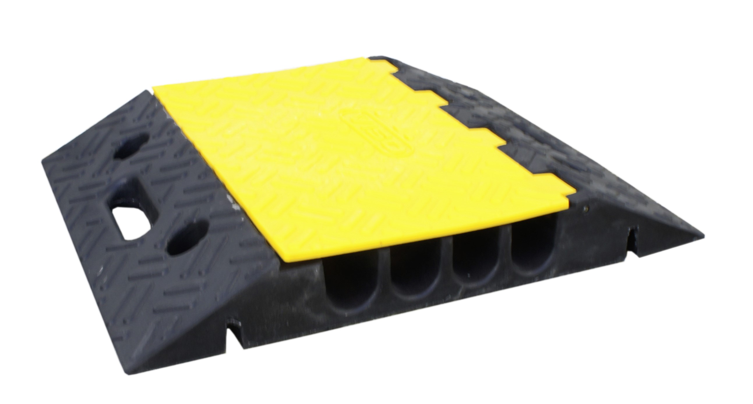 RS PRO 500 mm Black, Yellow Cable Cover in Rubber, 35 mm ID