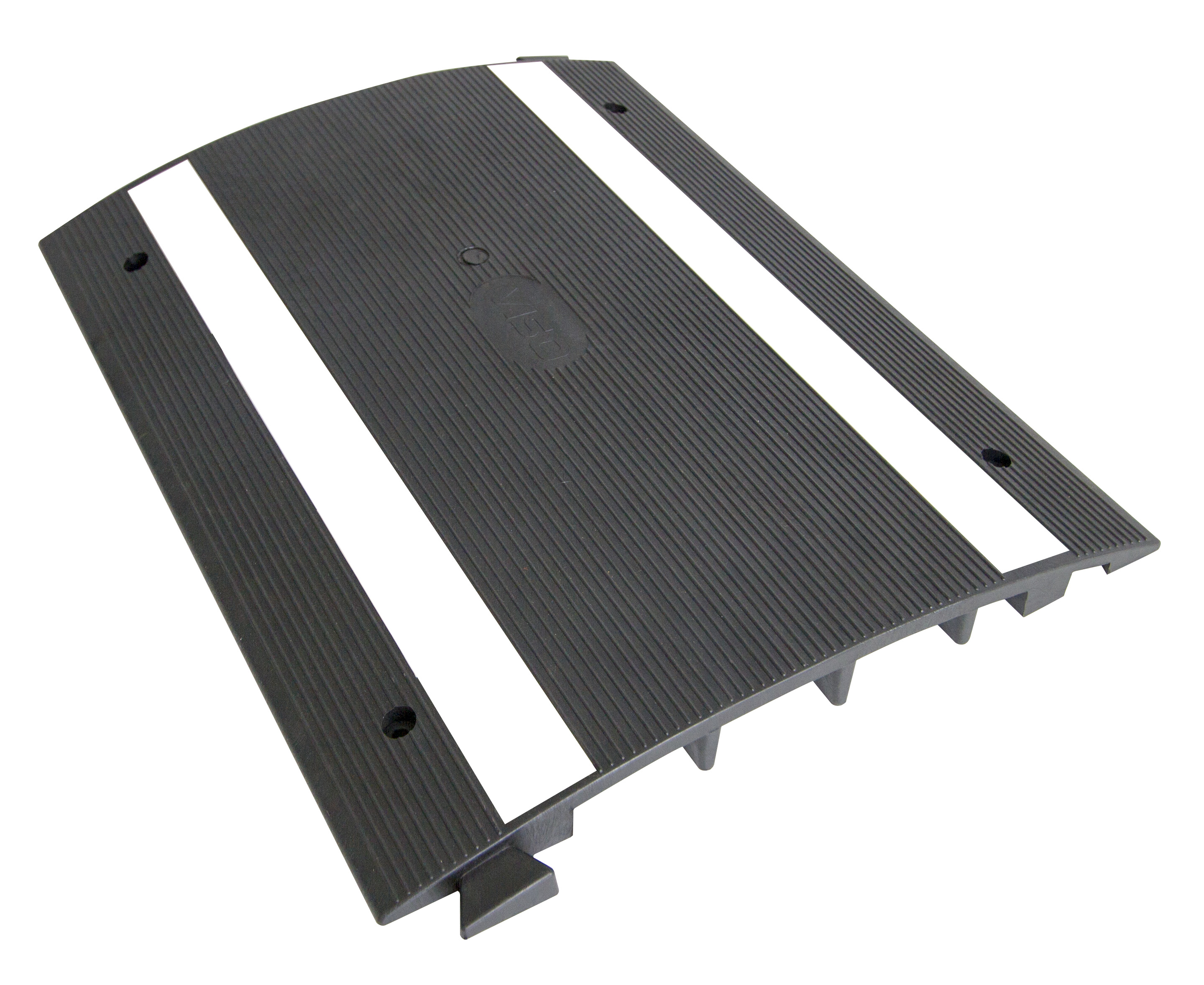RS PRO 500 mm Black, White Cable Cover in Rubber