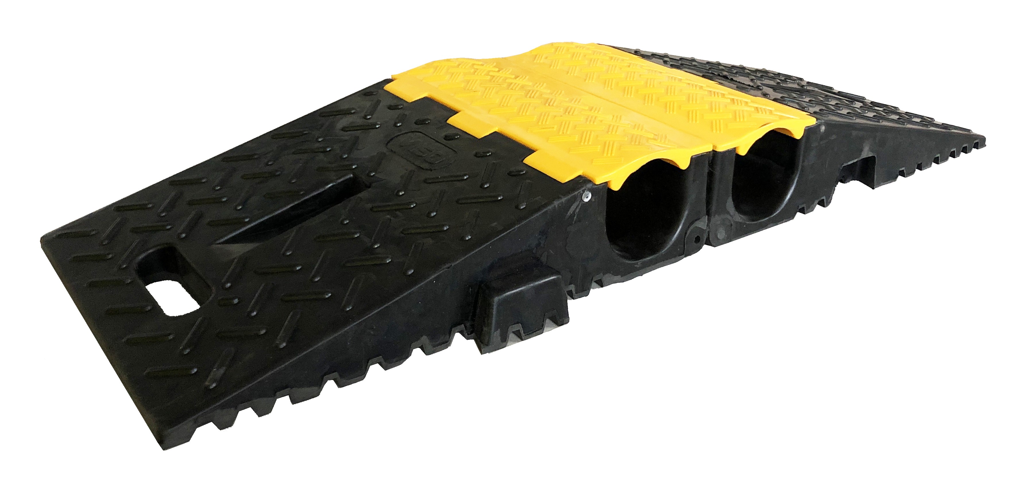 RS PRO 850 mm Black, Yellow Cable Cover in Rubber, 80 mm ID