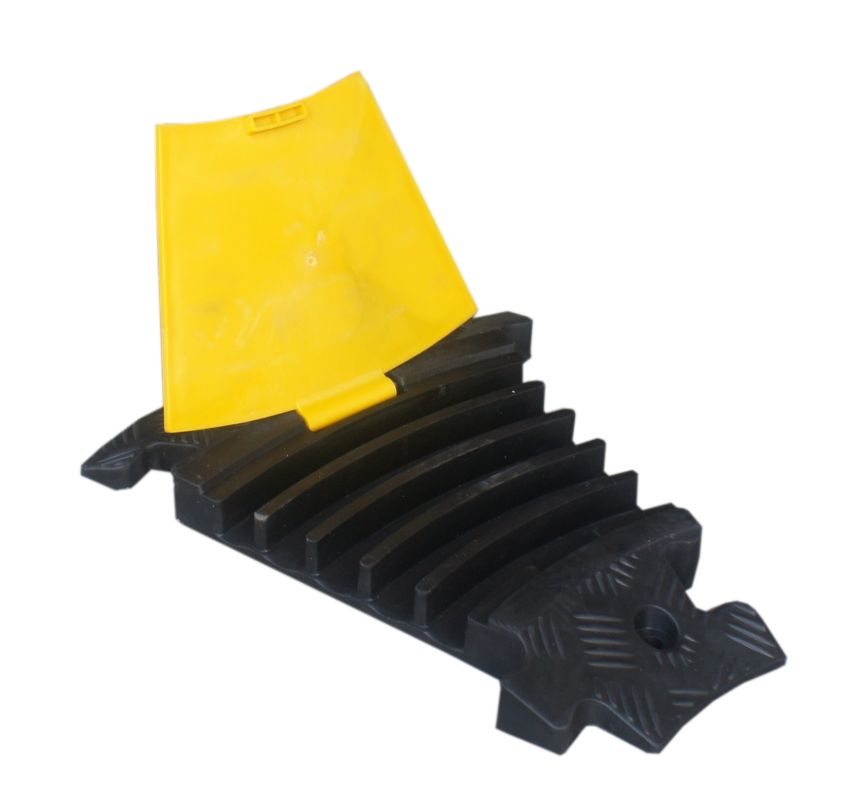 RS PRO 200 mm Black, Yellow Cable Cover in Rubber, 34 mm ID