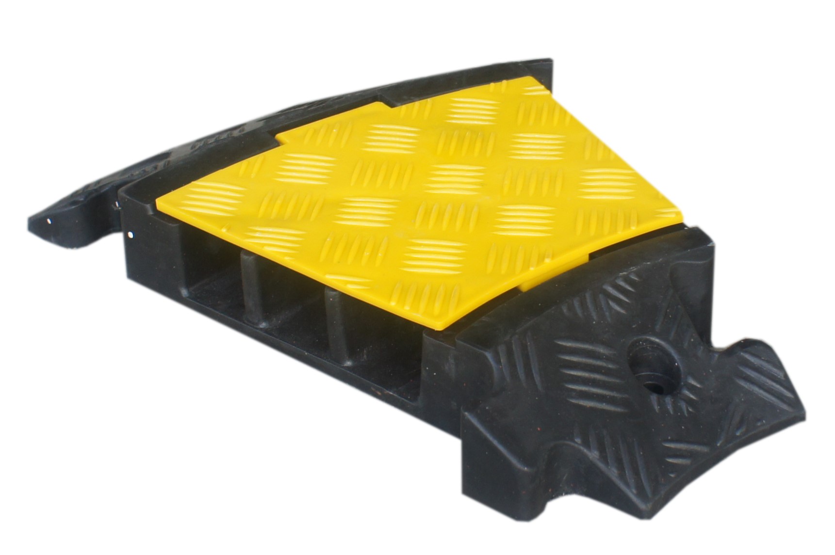 RS PRO 600 mm Black, Yellow Cable Cover in Rubber