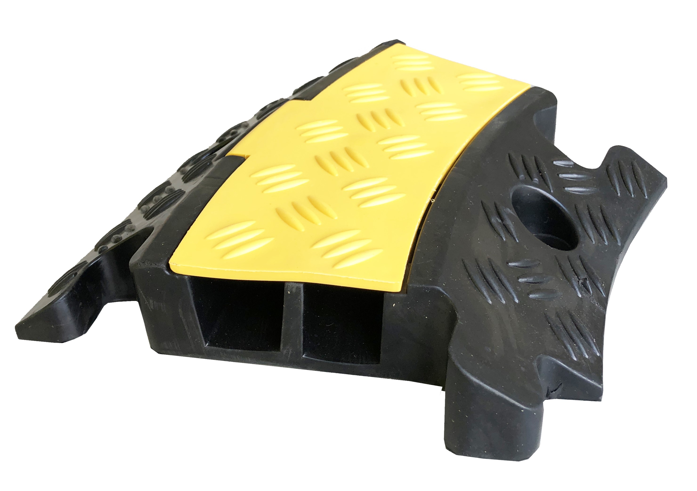 RS PRO 250 mm Black, Yellow Cable Cover in Rubber