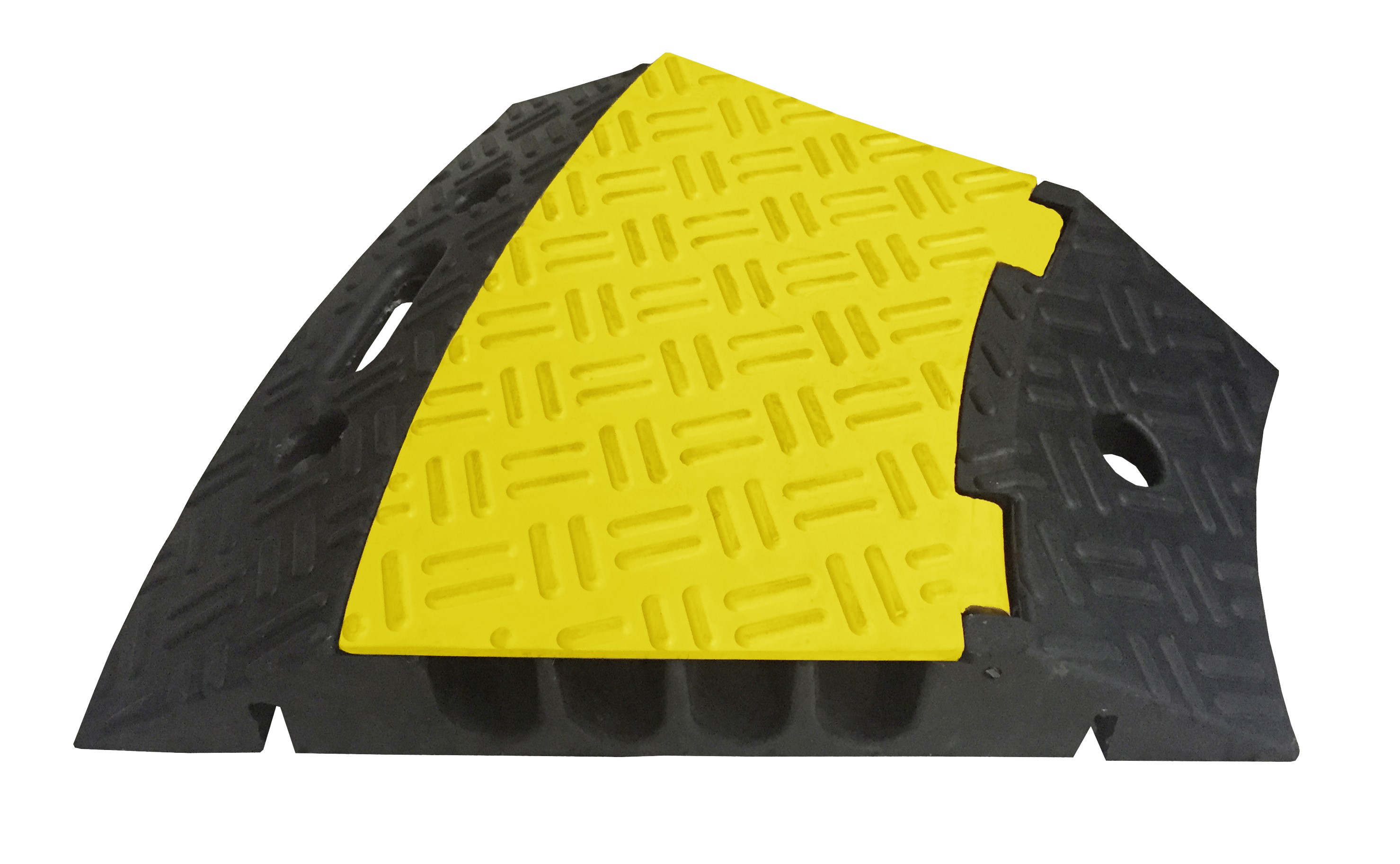 RS PRO 500 mm Black, Yellow Cable Cover in Rubber, 35 mm ID