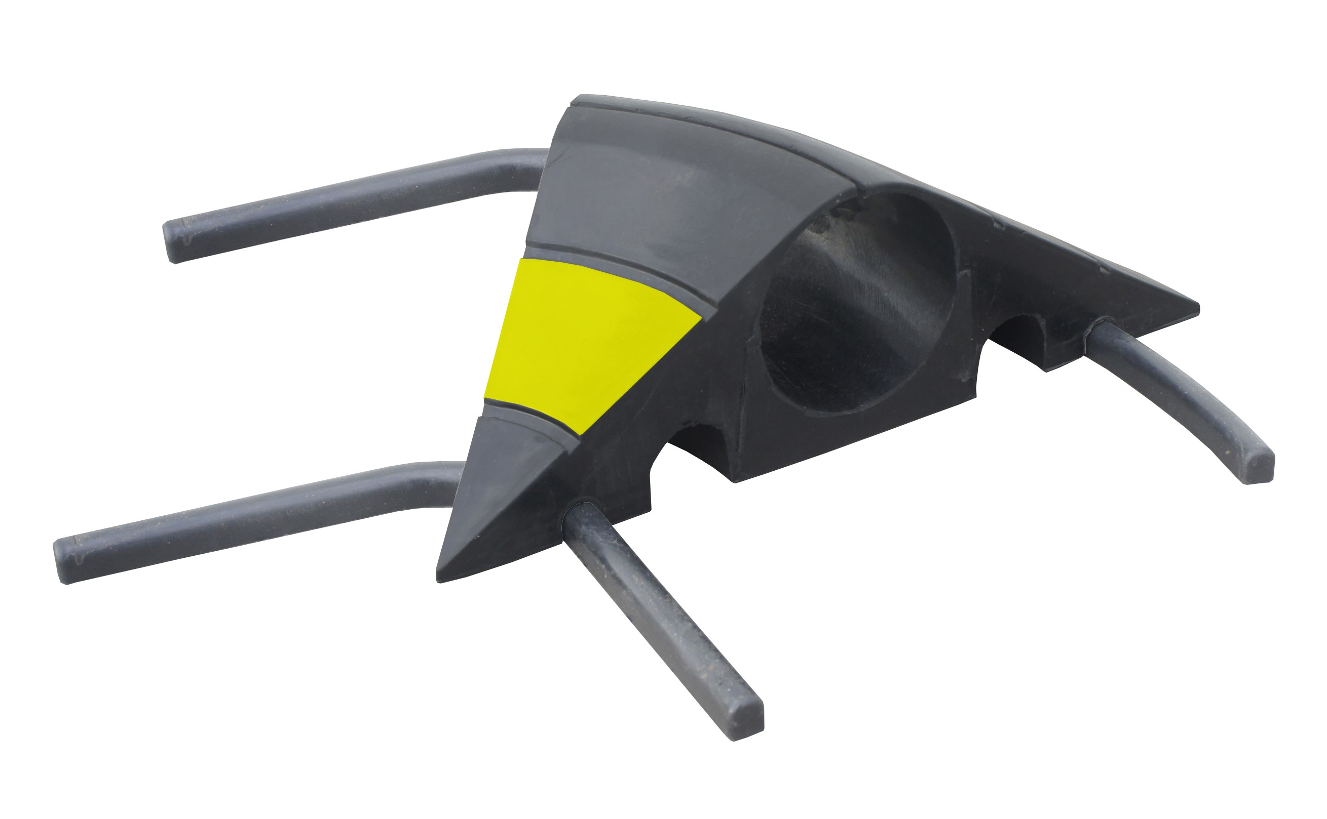 RS PRO 1 m Yellow, Black Cable Cover in Rubber, 60 mm ID