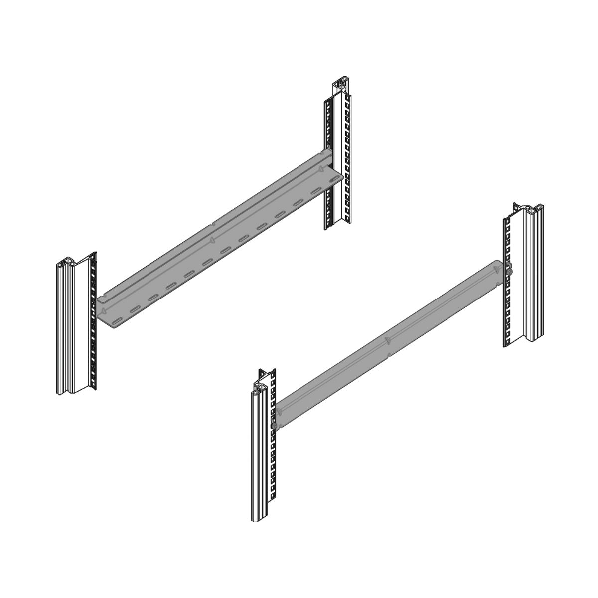 nVent SCHROFF Slide Rail, 600 mm Depth