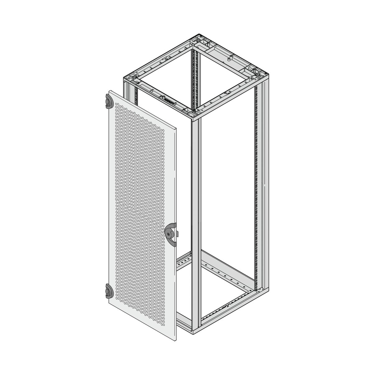 nVent SCHROFF Steel Perforated Door, 20 U