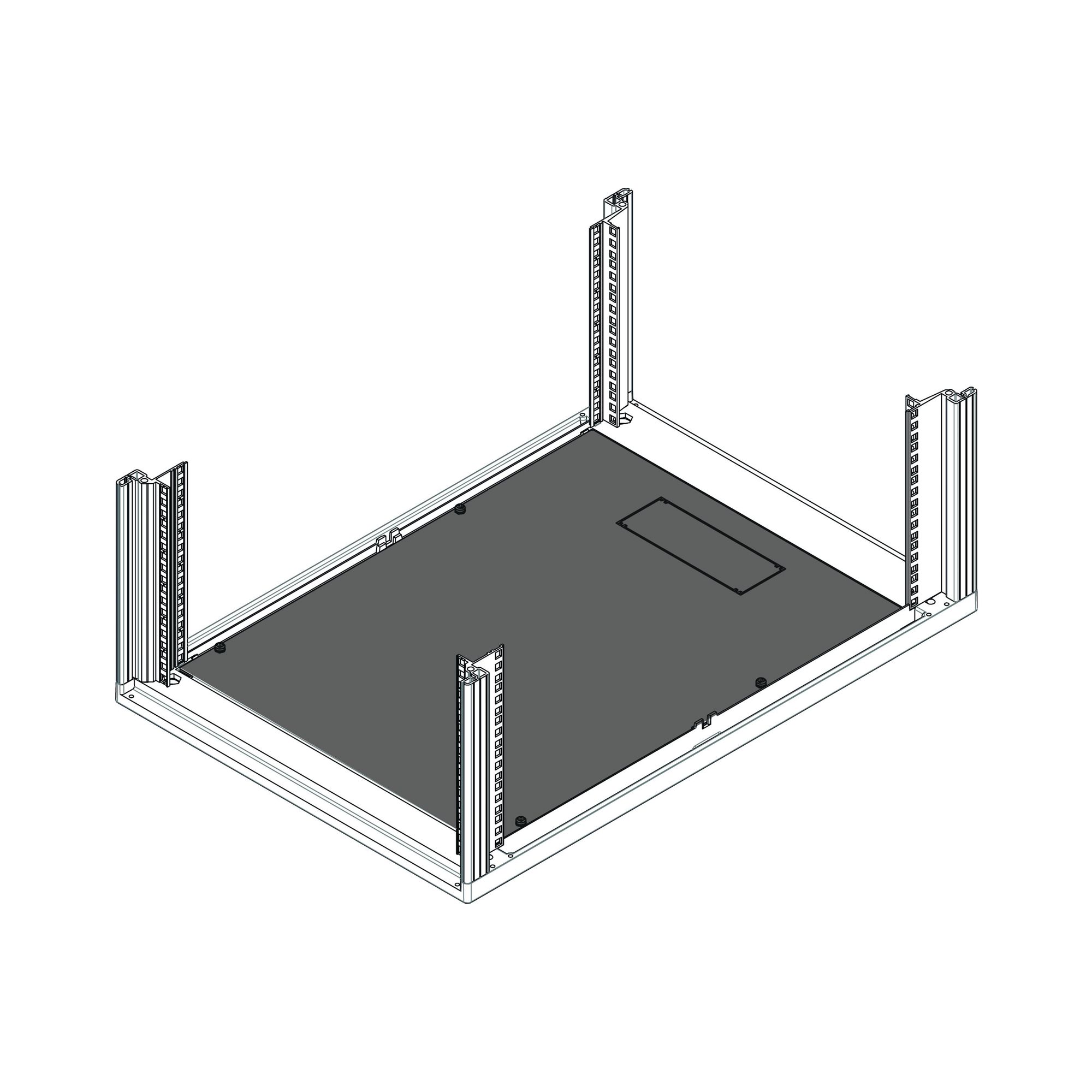 nVent SCHROFF Steel Base Plate, 12 U