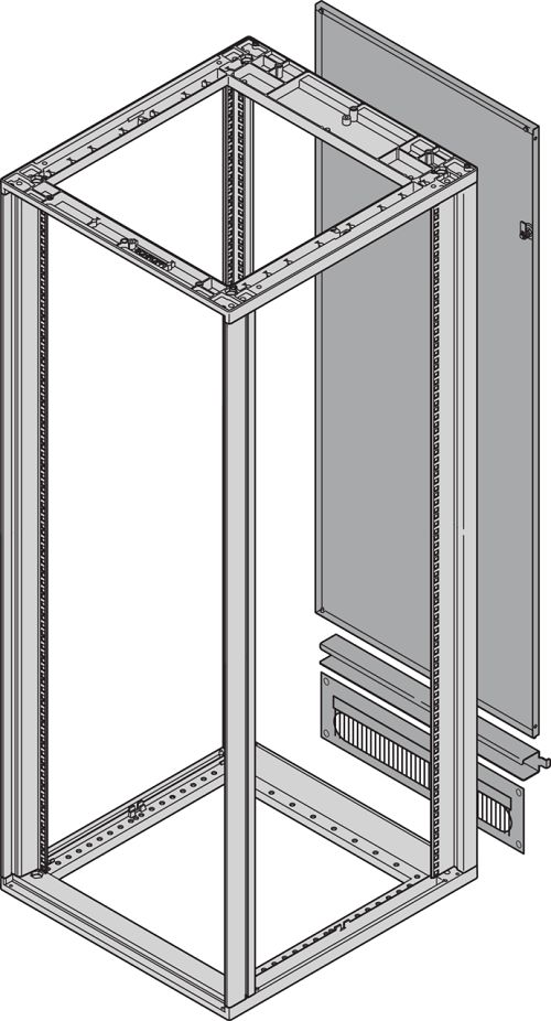 nVent SCHROFF Rear Panel, 16 U 733mm
