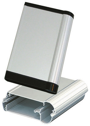 ROLEC mobilCASE Series Black, Silver Aluminium Handheld Enclosure Integral Battery Compartment Display Window, IP54,