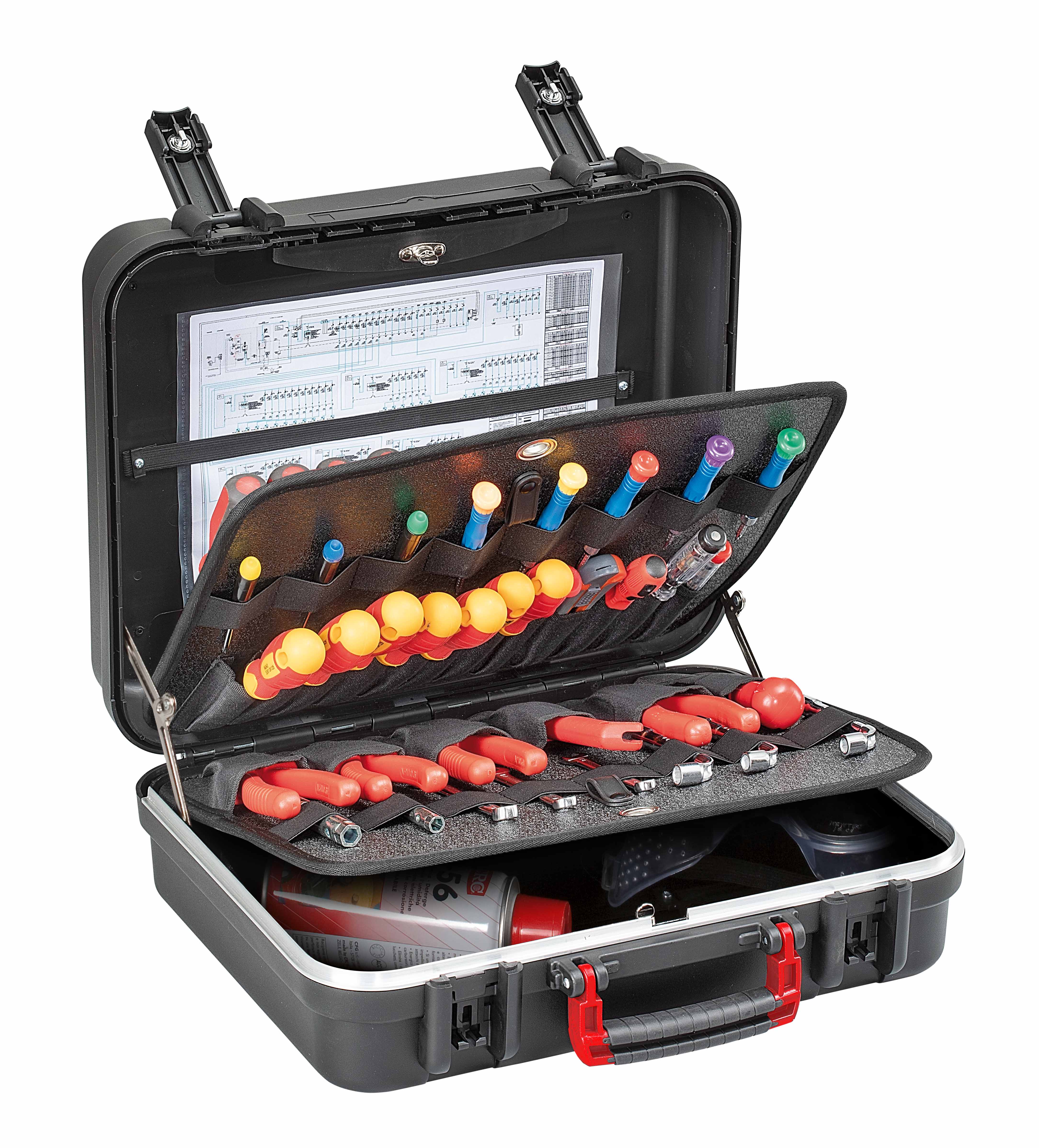 RS PRO 2 Drawer Polypropylene Tool Case 190 mm 430 mm 320mm