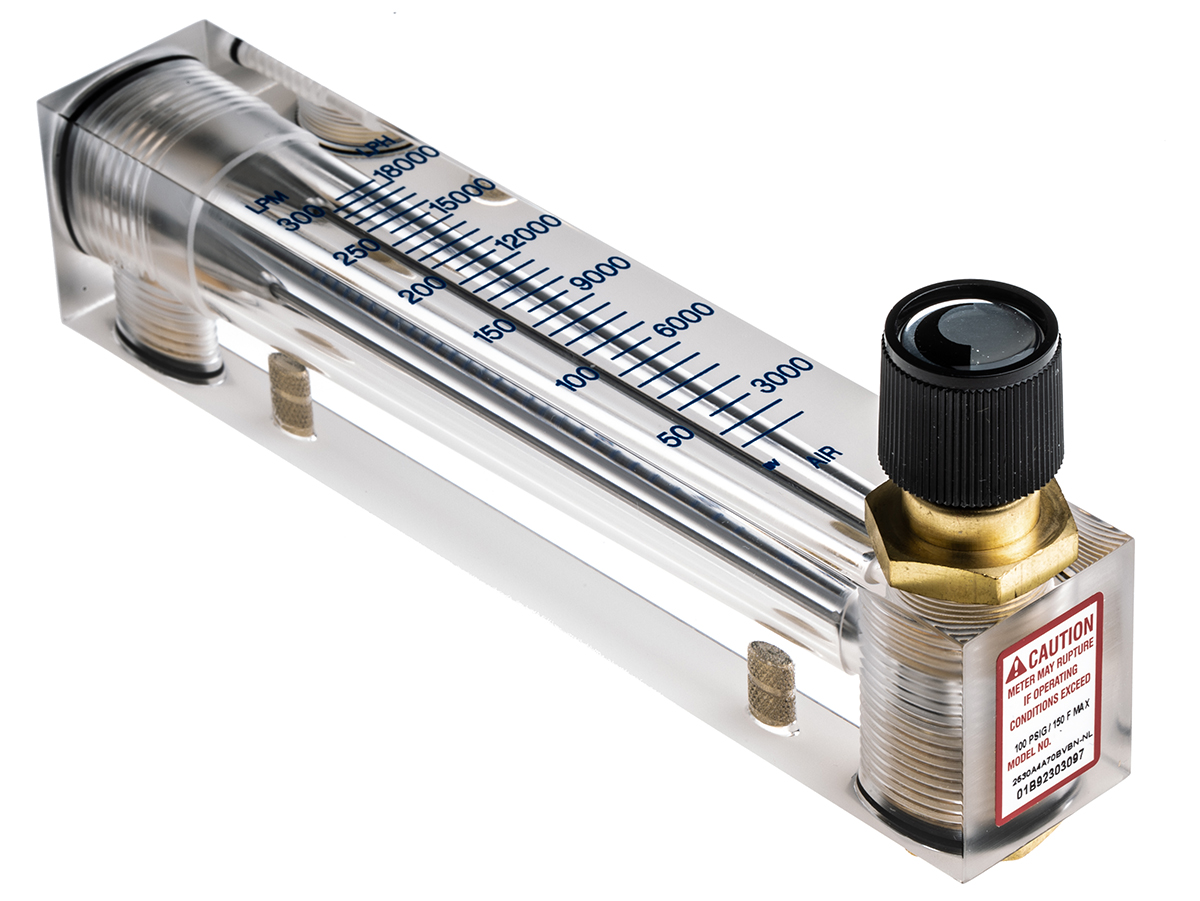 Key Instruments FR4500 Series Variable Area Flow Meter for Gas, 30L/min Min, 280L/min Max