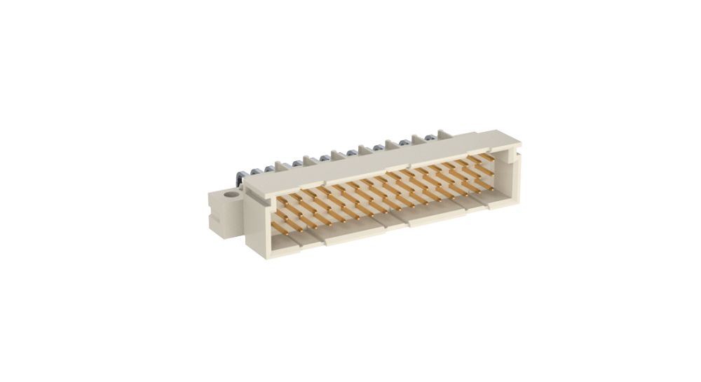 ERNI ERNIPRESS 48 Way 2.54 mm Pitch, Type C/2, Type Solder Class Class C2, 3 Row Male, Right Angle DIN 41612 Connector