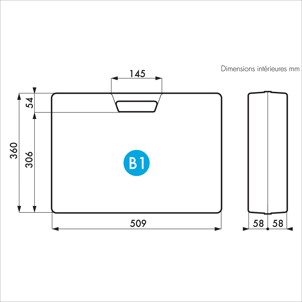 255-4717 Gard Plasticases Rétro Plastic Transit Case, 374 mm 123 mm 518 mm