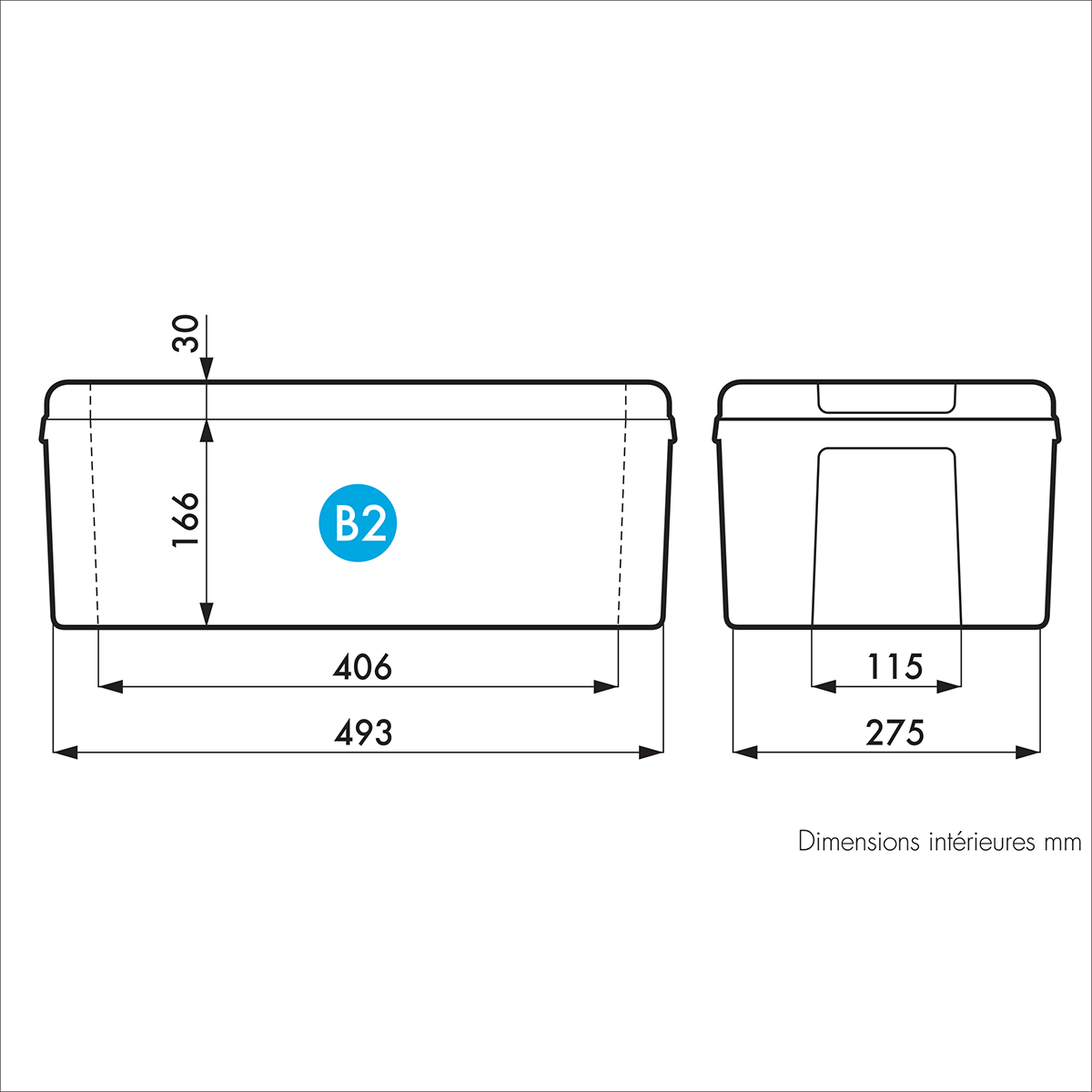 255-4818 RS PRO Rétro Plastic Transit Case, 308 mm 212 mm 512 mm