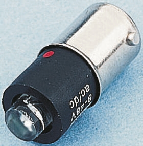 Marl Green Indicator Lamp Single Chip, 48V ac/dc, 8 V ac/dc, BA9 Base, 4.9 mm Diameter, 23000mcd