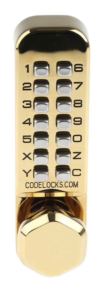 Codelock Brass Mechanical Polished Code Lock
