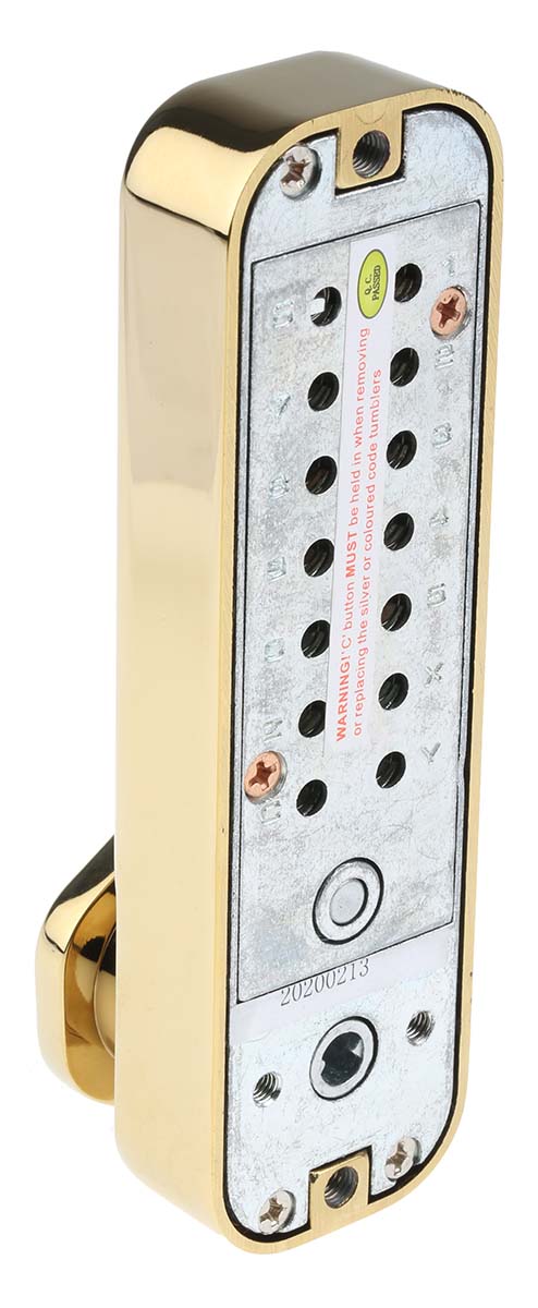 255-pb Codelock Brass Mechanical Polished Code Lock