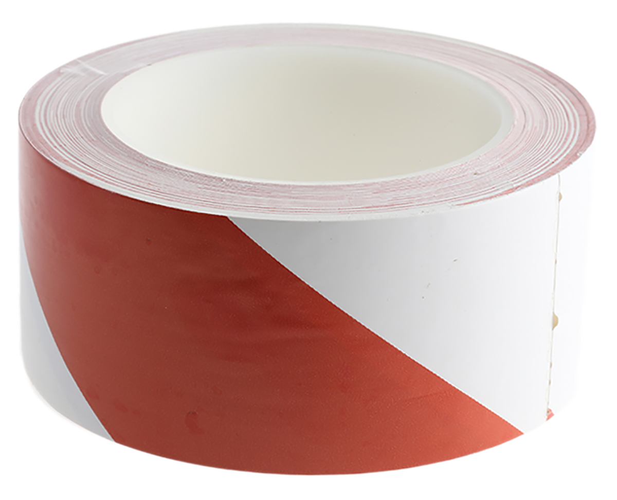Brady White, Red Polyvinyl Chloride 33 m Lane Marking Tape 0.14 mm Thickness