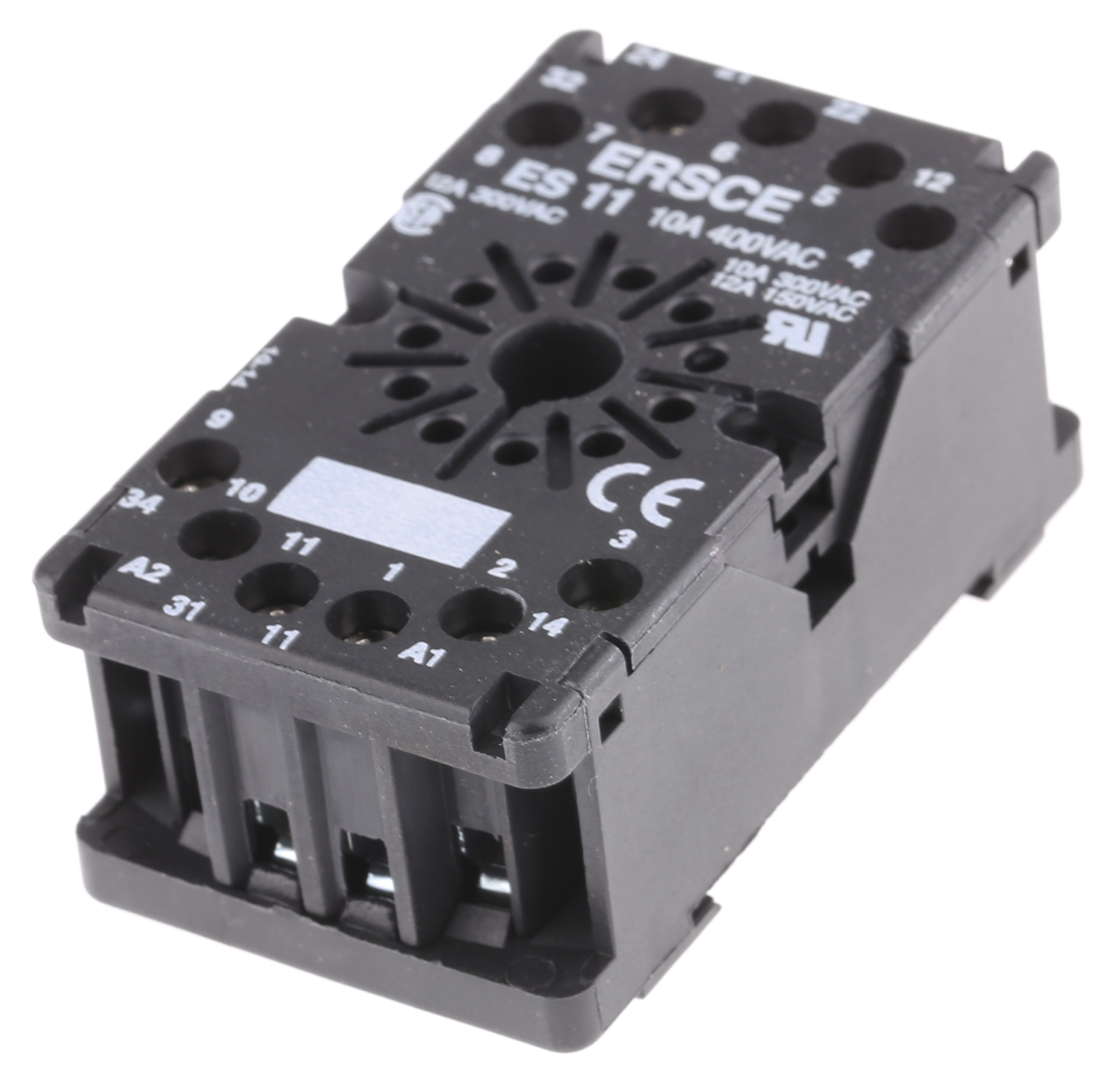 25622080 Crouzet 11-Pin Connector Base For Use With  815 Series, 815E Series, 812 Series, 814 Series