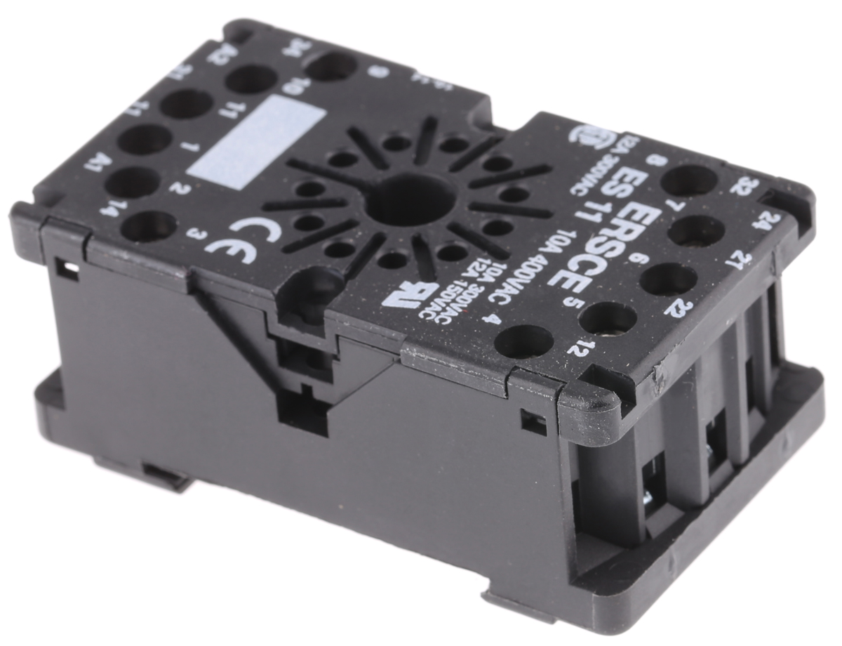 25622080 Crouzet 11-Pin Connector Base For Use With  815 Series, 815E Series, 812 Series, 814 Series