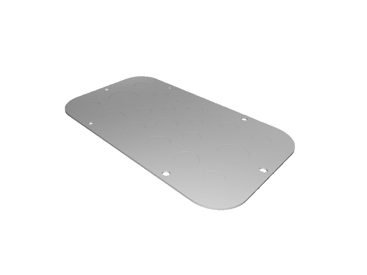 Rittal Sheet Steel Gland Plate, 256mm W, 149 mm L for Use with AX