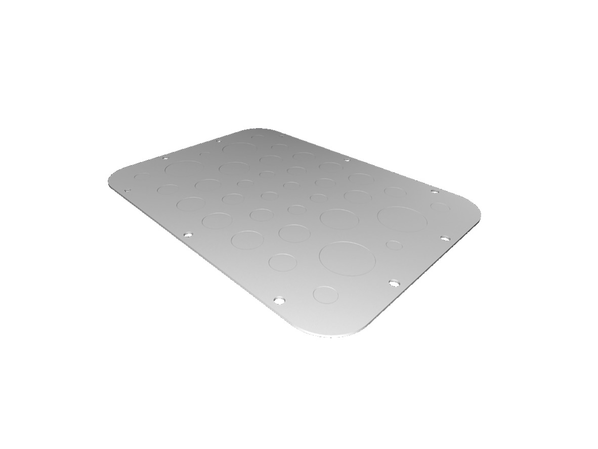 Rittal Sheet Steel Grey Gland Plate Metric Knockouts, 301mm W, 221 mm L for Use with AX
