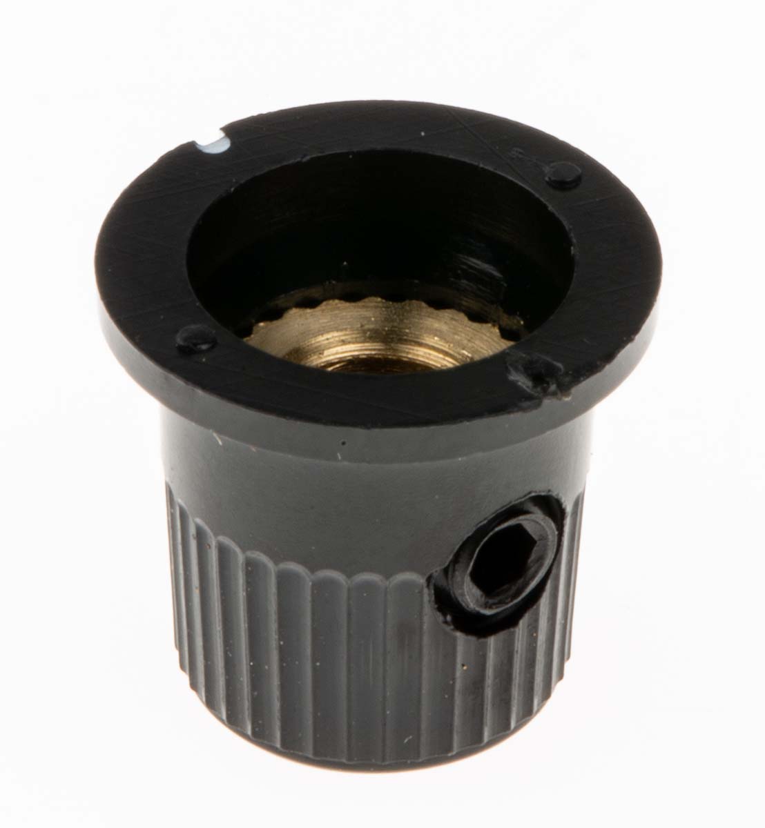259-6856 RS PRO 12 mm Knob Diameter Black Potentiometer Knob for 4 mm Shaft Circular