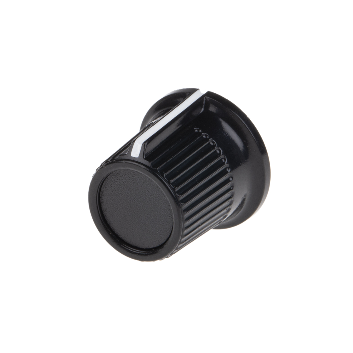 RS PRO 16.2 mm Knob Diameter Black Potentiometer Knob for 3.18 mm Shaft Circular