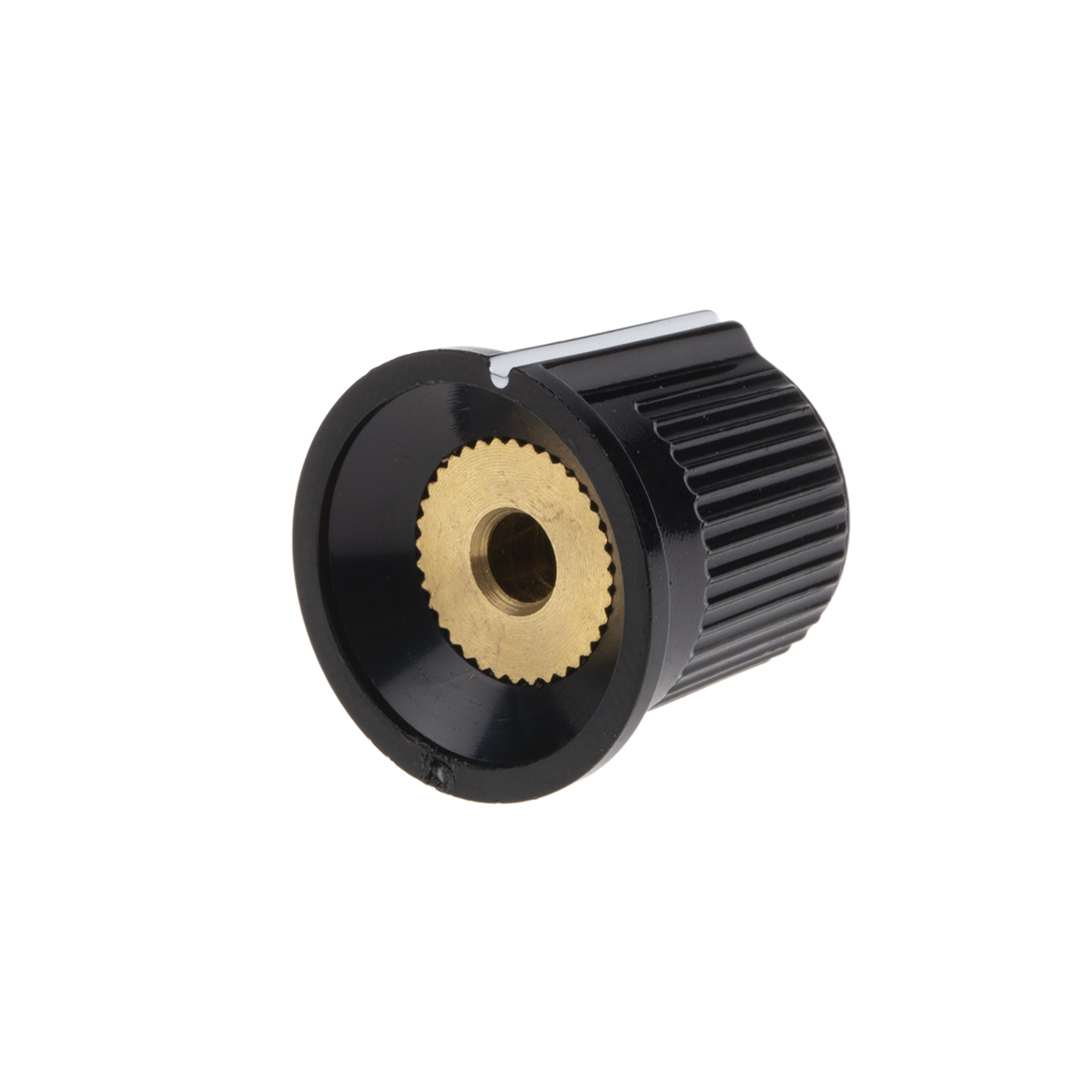 259-6878 RS PRO 16.2 mm Knob Diameter Black Potentiometer Knob for 3.18 mm Shaft Circular