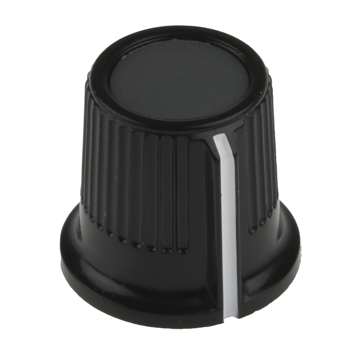 RS PRO 16.2 mm Knob Diameter Black, Grey Potentiometer Knob for 6 mm Shaft Circular