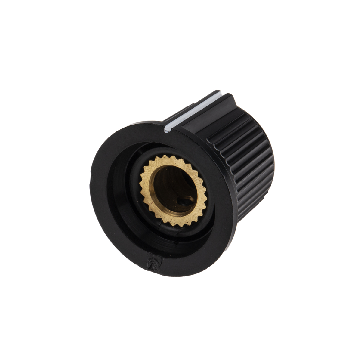 259-6963 RS PRO 21 mm Knob Diameter Red, Black Potentiometer Knob for 6.35 mm Shaft Circular