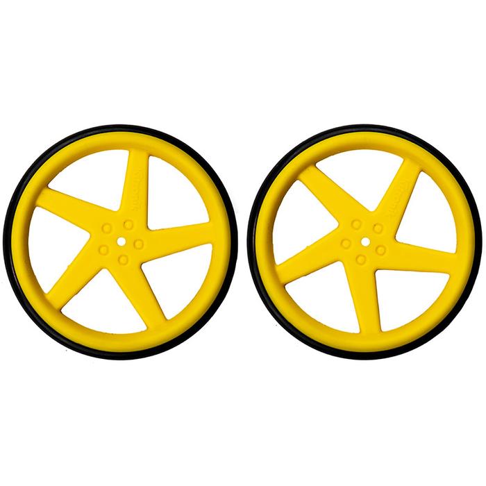 2593-tt Kitronik 2593-TT Robot Kit Kitronik Pair of 5 Spoke Wheels - Yellow
