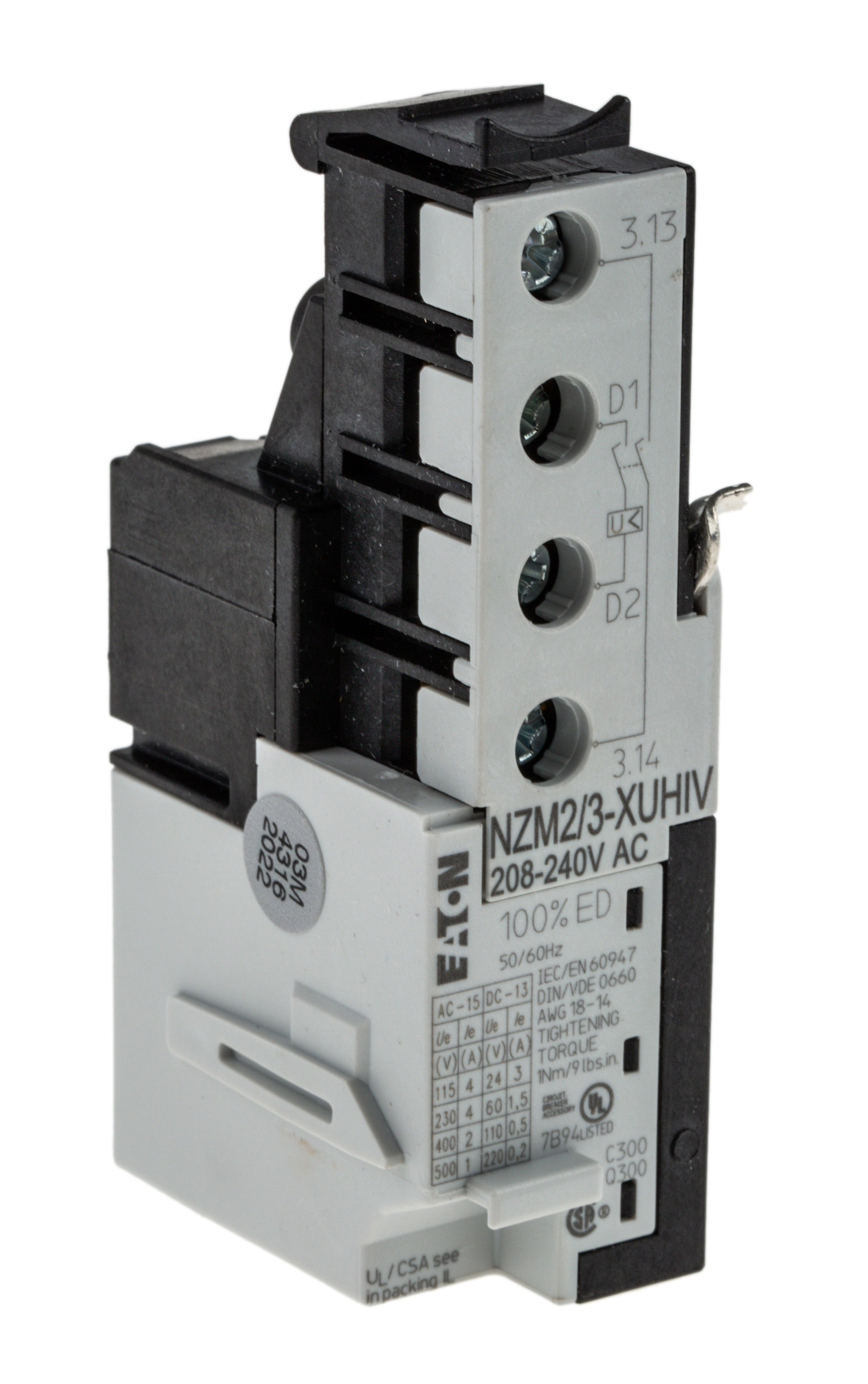 Eaton 240V ac Undervoltage Release Circuit Trip for use with N(S)3(-4) Series, NZM2(-4) Series, NZM3(-4) Series,