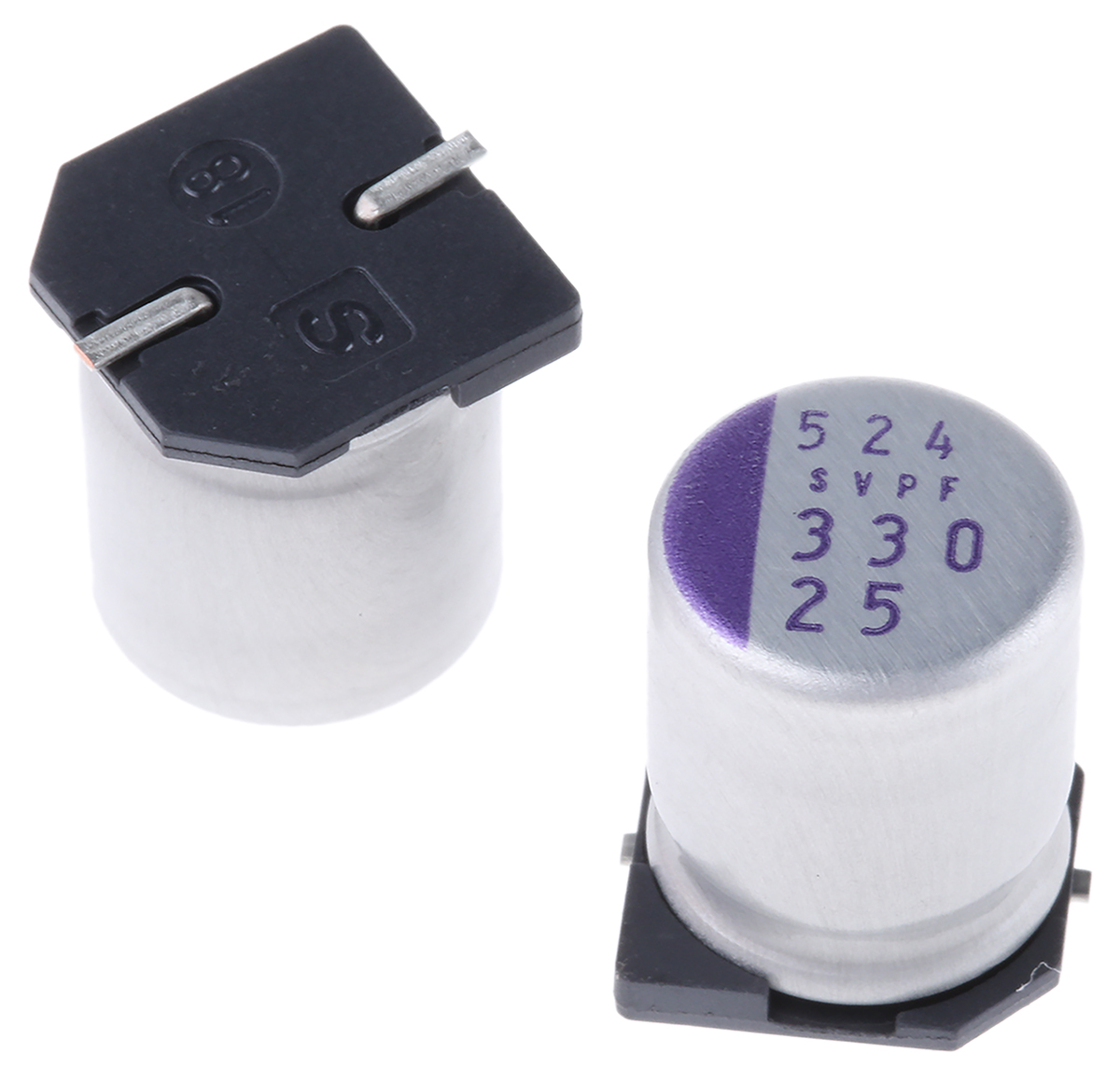 Panasonic 330 μF Surface Mount Polymer Capacitor, 25V dc
