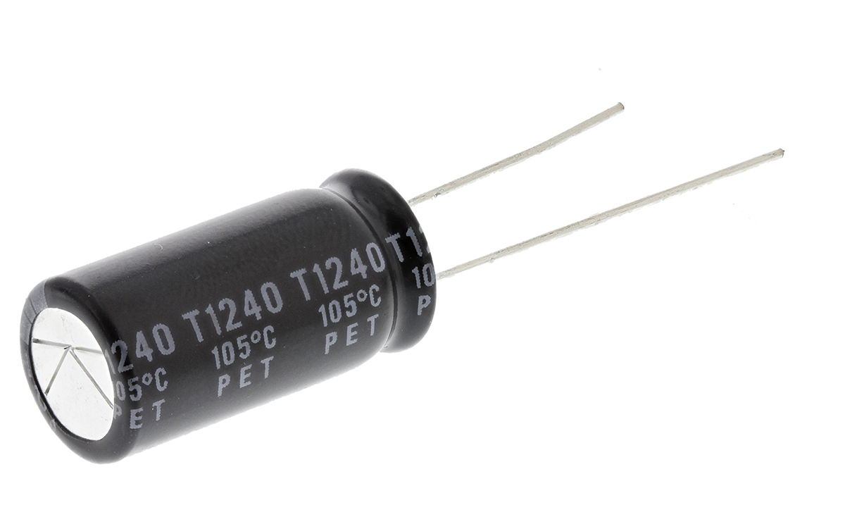 Rubycon 820 μF Capacitor 25V dc, Through Hole - 25ZLH820MEFC10X20 Radial Lead