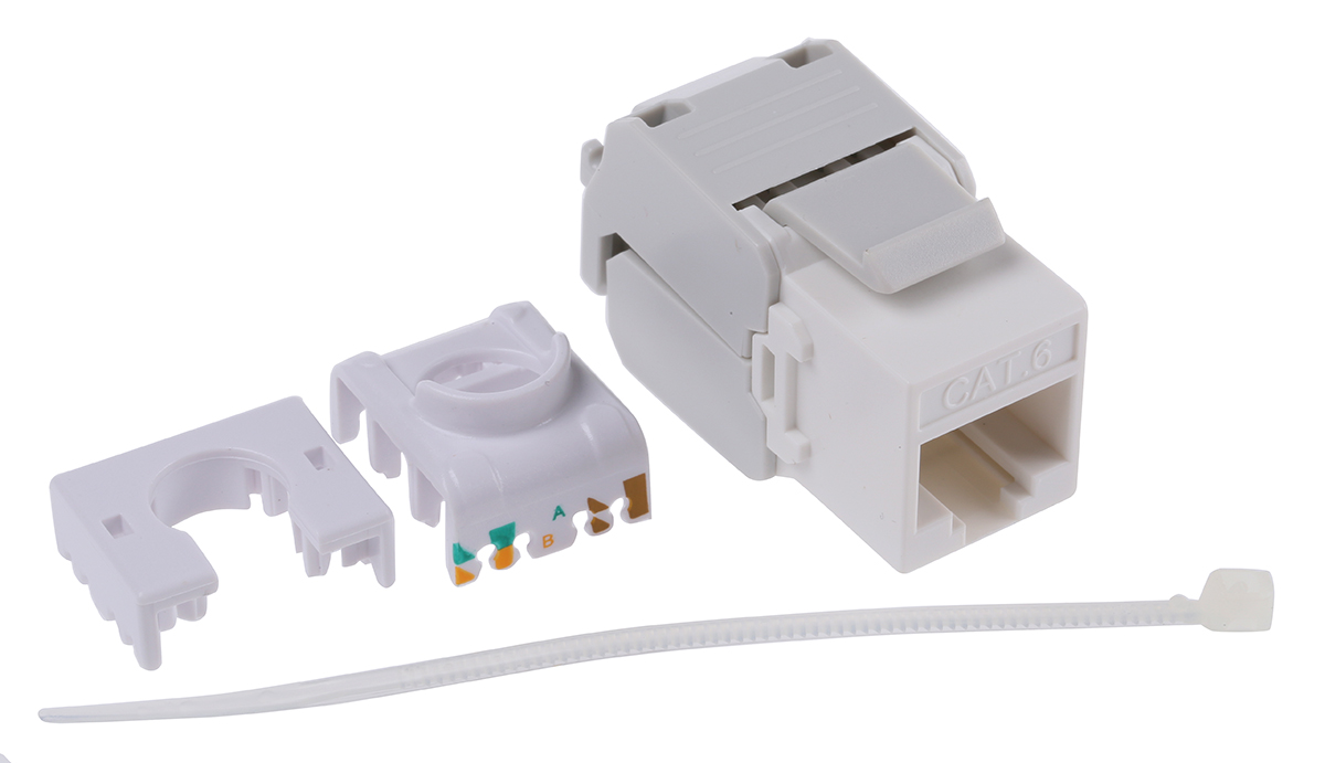 26110353-60 Roline RS Cat6 RJ45 1 Port Patch Panel Connector, UTP Shielding