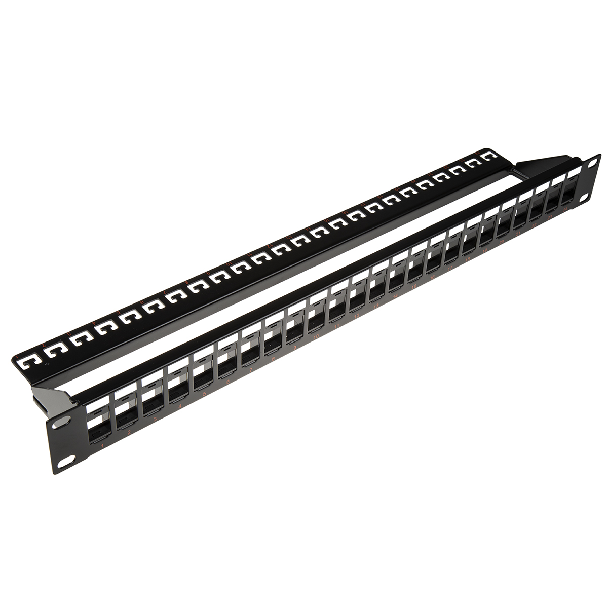 Roline Cat6, Cat5 24 Port RJ45 Keystone Patch Panel UTP Black