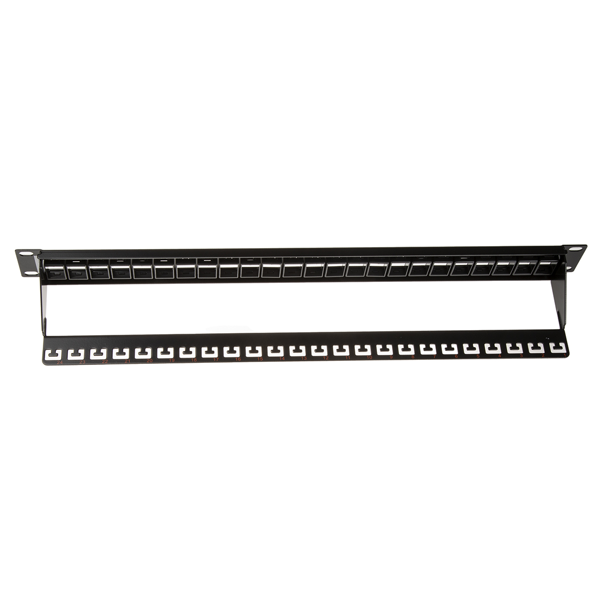 26110357-5 Roline Cat6, Cat5 24 Port RJ45 Keystone Patch Panel UTP Black
