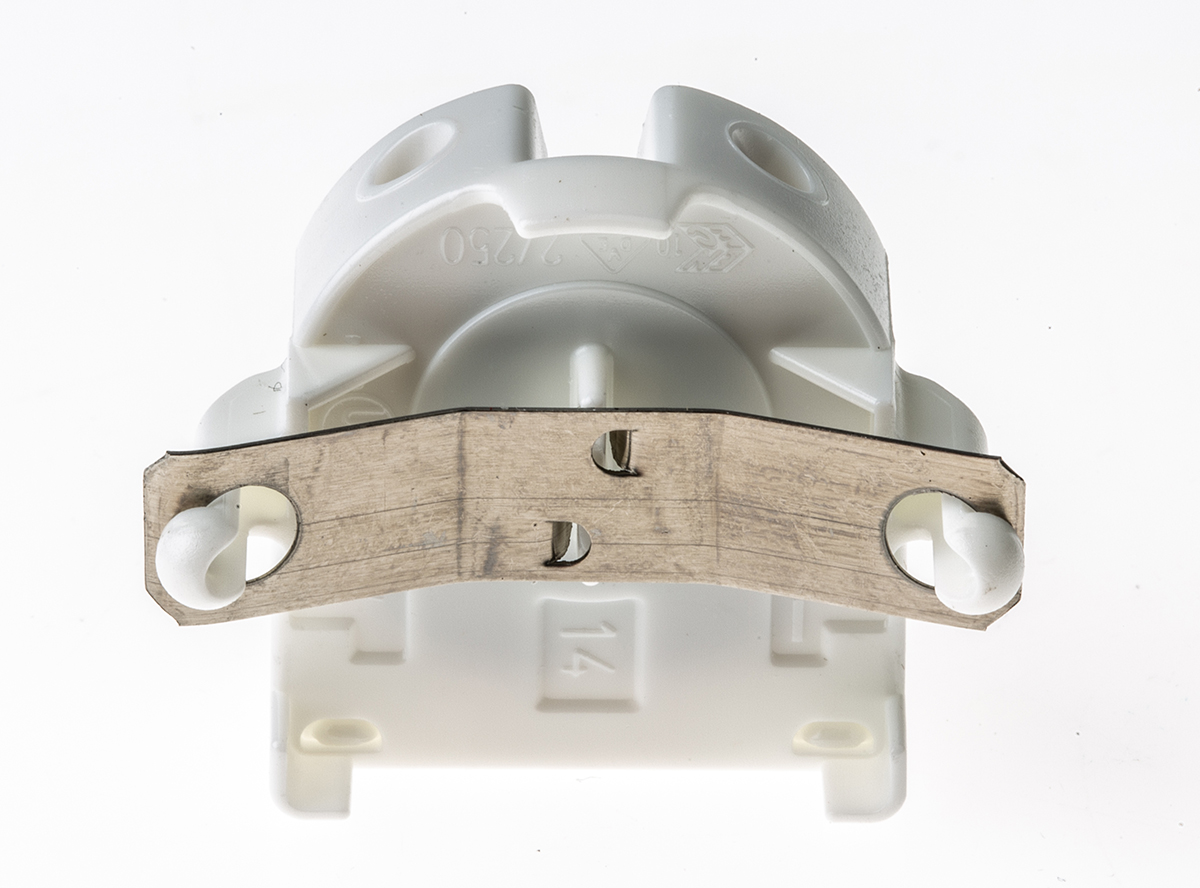 26422111350 BJB Fluorescent Lamp Holder T8, T12 Wall Snap-Fit - 26.422.1113.50