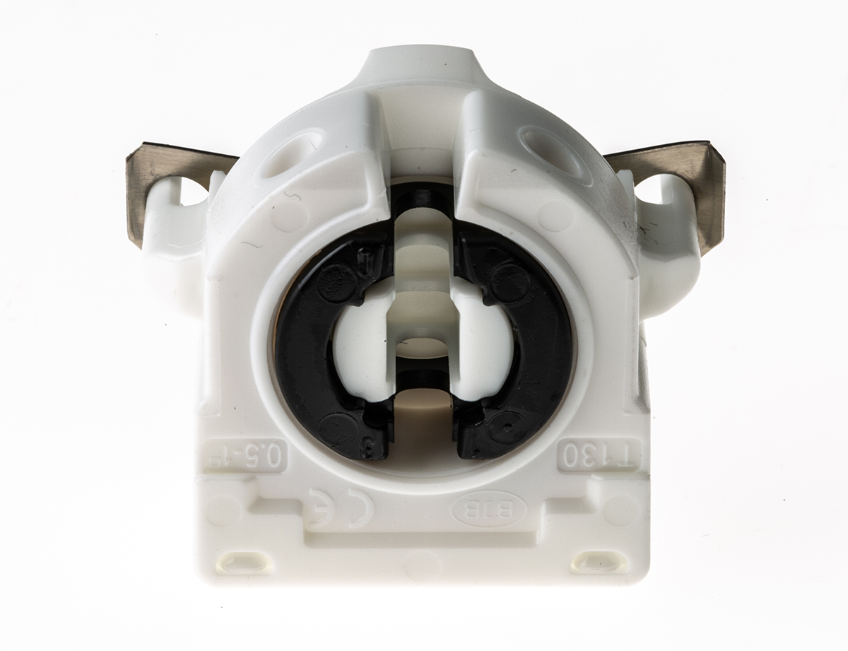 26422111350 BJB Fluorescent Lamp Holder T8, T12 Wall Snap-Fit - 26.422.1113.50