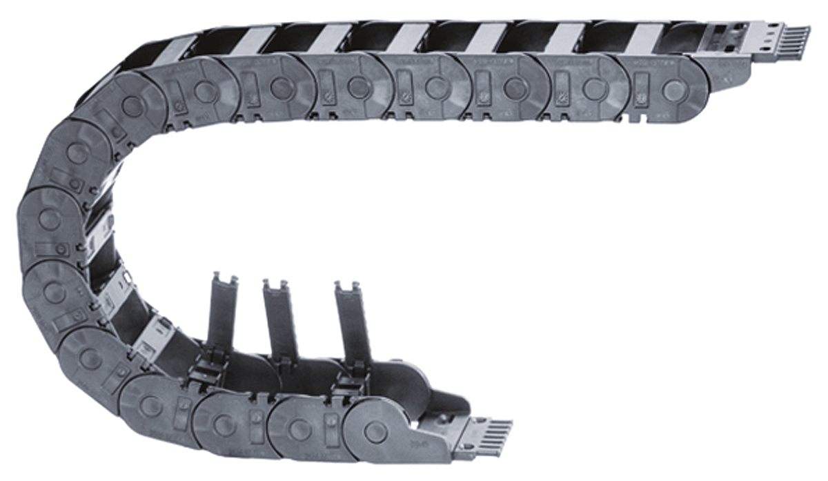 Igus e-chain Black, W66mm x D50 mm, L1 m, 75 mm Min. Bend Radius, Igumid G