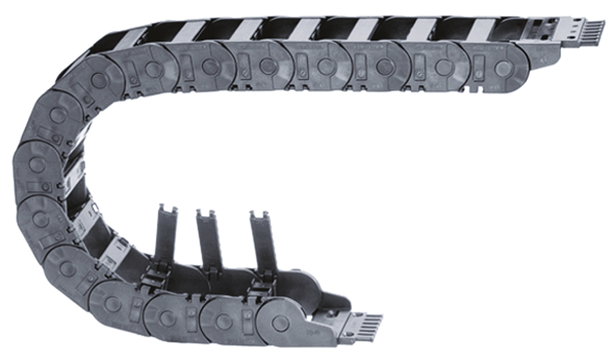 Igus e-chain Black, W66mm x D50 mm, L1 m, 100 mm Min. Bend Radius, Igumid G