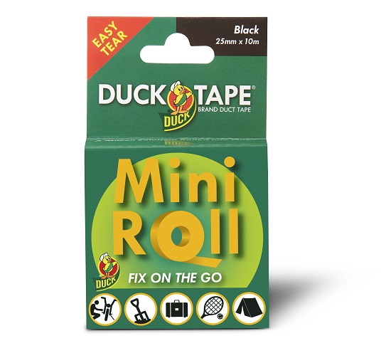 DUCK TAPE Duck Tape Duct Tape, 10 m x 25mm, Black, Gloss Finish