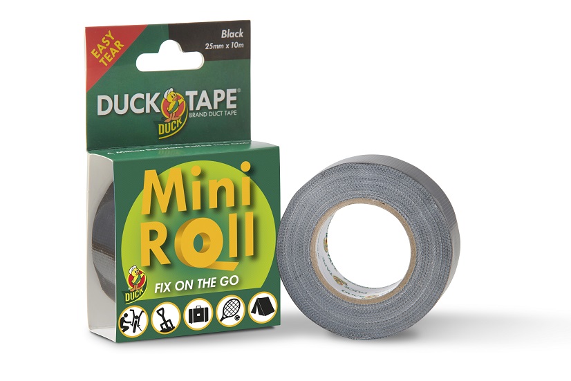 260181 DUCK TAPE Duck Tape Duct Tape, 10 m x 25mm, Black, Gloss Finish