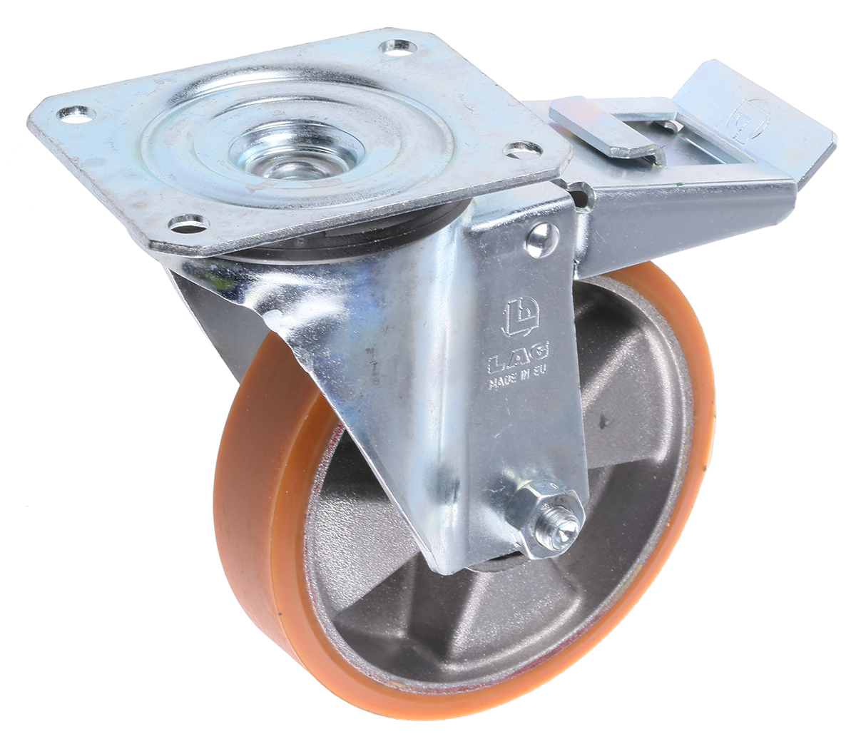 LAG Braked Swivel Castor, 200 kg Capacity, 125 mm Wheel