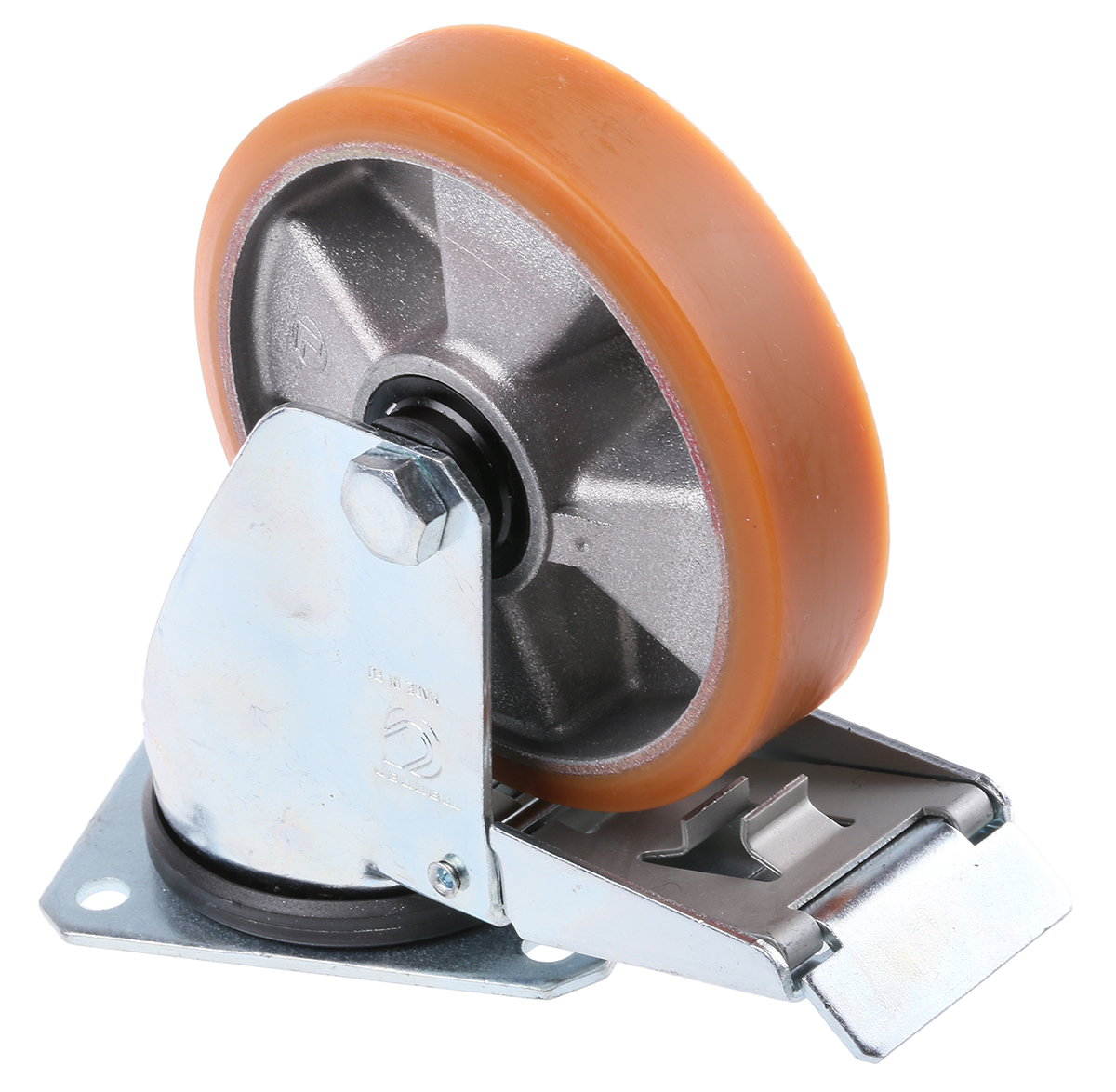 26058-fr LAG Braked Swivel Castor, 200 kg Capacity, 125 mm Wheel