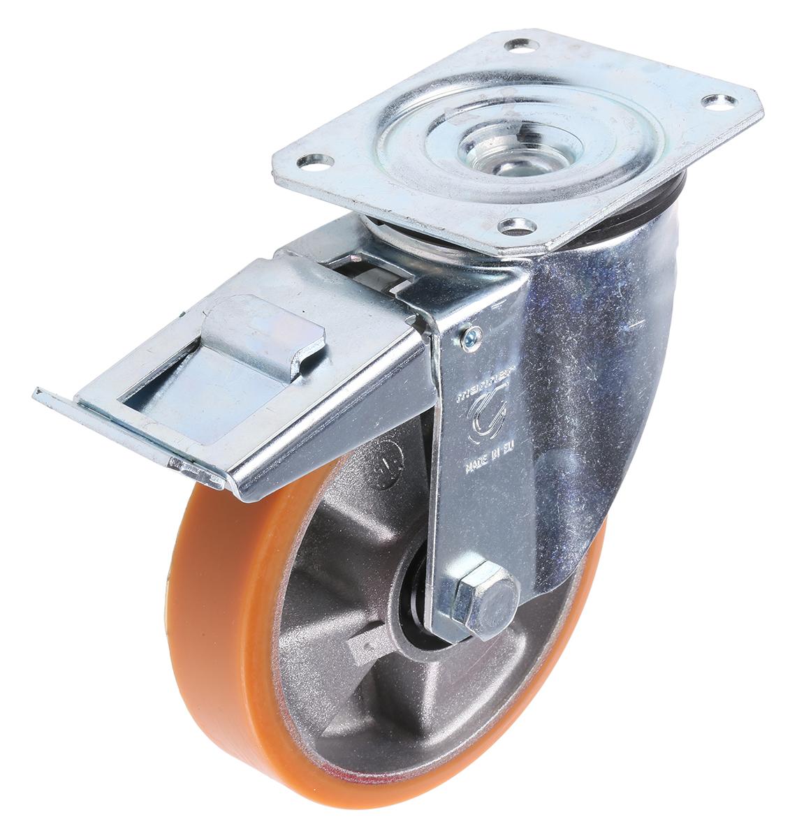 26058-fr LAG Braked Swivel Castor, 200 kg Capacity, 125 mm Wheel