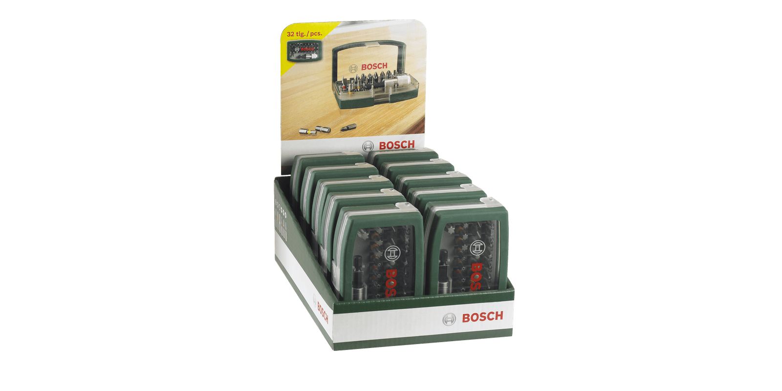 2607017063 Bosch, Phillips, Torx, Slotted, Pozidriv, Hex Screwdriver Bit Set 32 Pieces