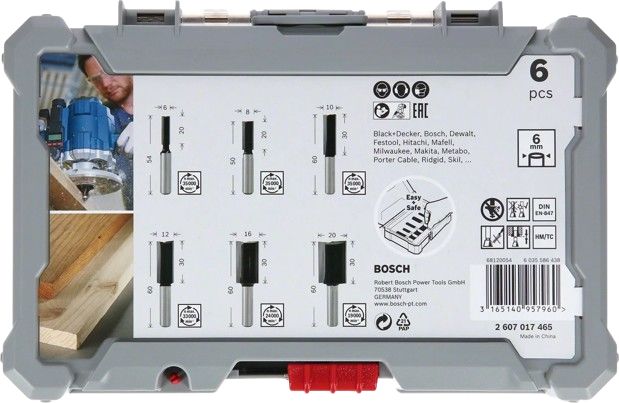 2607017467 Bosch 6 piece Router Bit Set