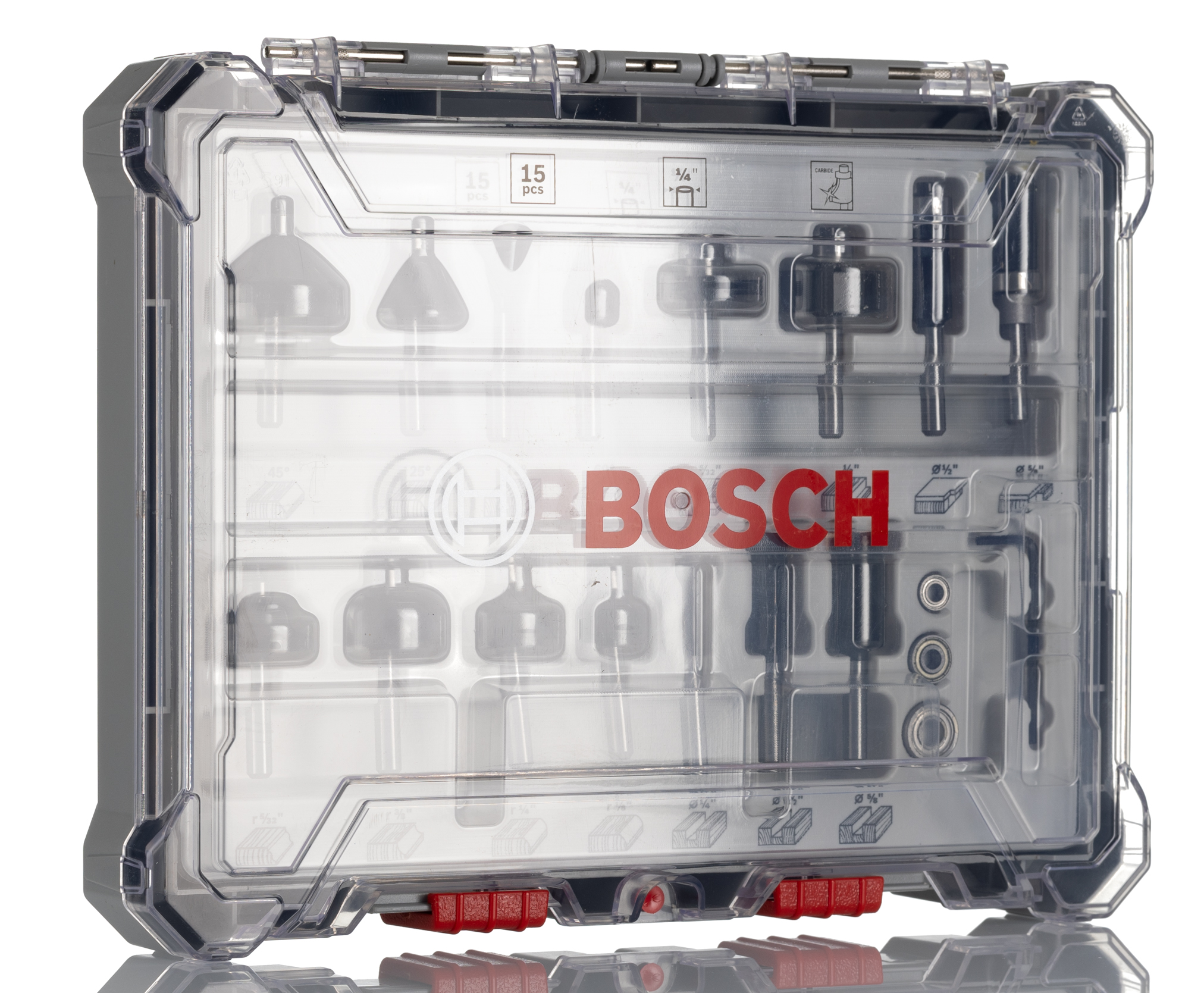 2607017473 Bosch 15 piece Router Bit Set